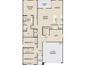 One-story floor plan with 3 bedrooms, 2 baths, great room, and 2-car garage at 24232 W Bowker St, Buckeye, AZ 85326