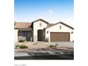 Single-story home with a two-car garage and desert landscaping at 2738 N 217Th Ave, Buckeye, AZ 85396
