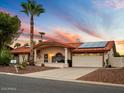 Single-story home with solar panels and desert landscaping at 17302 E Oro Grande Dr, Fountain Hills, AZ 85268