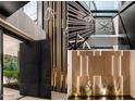 Modern entryway with a large dark door and unique lighting features at 7150 N 40Th St # 11, Paradise Valley, AZ 85253