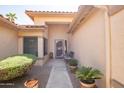 Inviting entryway with a courtyard and seating at 3285 N 159Th Ave, Goodyear, AZ 85395