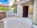 Condo entrance with private patio and door at 2040 S Longmore -- # 80, Mesa, AZ 85202
