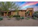 Single story home with desert landscaping and sunset views at 39115 N 99Th Pl, Scottsdale, AZ 85262