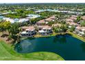 Aerial view of community by the lake and golf course at 8989 N Gainey Center Dr # 114, Scottsdale, AZ 85258