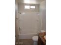 Simple bathroom with shower/tub combo and granite countertop at 6604 W Vogel Ave, Glendale, AZ 85302