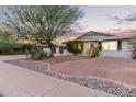 Landscaped front yard of a single-story home with a walkway and driveway at 1228 E Wesleyan Dr, Tempe, AZ 85282