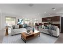 Open living room with neutral furniture and a view of the backyard at 10348 E Tupelo Ave, Mesa, AZ 85212