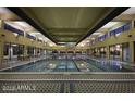 Indoor lap pool with large windows at 7691 W Cactus Wren Way, Florence, AZ 85132