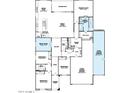 Open floor plan with primary suite, covered patio, 3-car tandem garage, and media room at 37735 W Padilla St, Maricopa, AZ 85138