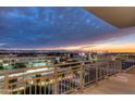 Evening city skyline view from private balcony at 2211 E Camelback Rd # 505, Phoenix, AZ 85016