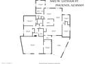A home floor plan showcasing multiple bedrooms, bathrooms and living spaces at 3002 W Latham St, Phoenix, AZ 85009