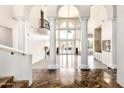 Spacious living room with high ceilings and marble floors at 8170 E Golden Spur Ln, Carefree, AZ 85377