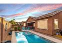 Sparkling blue pool with patio furniture, a great backyard feature! at 2247 E Indian Wells Dr, Gilbert, AZ 85298