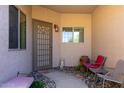 Private patio with seating and desert landscaping at 846 N Pueblo Dr # 110, Casa Grande, AZ 85122