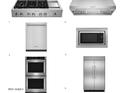 Stainless steel kitchen appliances including a range, microwave, and refrigerator at 20534 E Marsh Rd, Queen Creek, AZ 85142