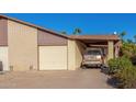 House exterior, front view with attached garage and carport at 2029 S Las Palmas --, Mesa, AZ 85202