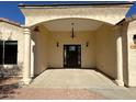 Newly built single-story home with a covered entryway at 414 E 5Th St, Eloy, AZ 85131