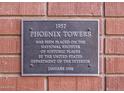 Plaque noting Phoenix Towers's historical designation at 2201 N Central Ave # 4E, Phoenix, AZ 85004