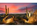 Spectacular city lights view at sunset at 11155 E Honda Bow Rd, Scottsdale, AZ 85262