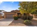Charming single-story home with a well-maintained front yard and attractive landscaping at 1695 E Mia Ln, Gilbert, AZ 85298