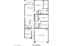 Single story home floor plan with 3 bedrooms and 2 bathrooms at 38155 W Excussare Way, Maricopa, AZ 85138