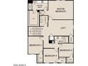 Four-bedroom home floor plan with loft, Primary bath, and walk-in closets at 3827 S 97Th Ave, Tolleson, AZ 85353