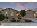 Single-story home with landscaping and a two-car garage at 23680 N 168Th Ln, Surprise, AZ 85387