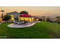 Spacious backyard oasis with pool and patio furniture at 1322 W Indigo Dr, Chandler, AZ 85248