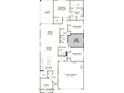 Four-bedroom, two-bathroom floor plan with a two-car garage at 39980 W Elm Dr, Maricopa, AZ 85138