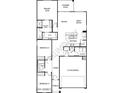 One-story floor plan featuring 3 bedrooms, 2 baths, and a 2-car garage at 5556 S 245Th Ln, Buckeye, AZ 85326