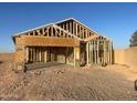 New construction home framing is nearly complete at 6144 E Artemis Dr, Florence, AZ 85132