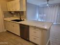 Modern kitchen with stainless steel appliances and quartz countertops at 1942 S Emerson -- # 131, Mesa, AZ 85210