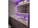 Modern bathroom with illuminated vanity mirror at 1942 S Emerson -- # 131, Mesa, AZ 85210