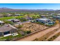 Aerial view of a luxury community with golf course and mountain views at 28602 N Summit Springs Rd, Rio Verde, AZ 85263
