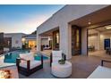 Luxury pool with expansive patio and stunning mountain views at 4880 E Lone Mountain N Rd, Cave Creek, AZ 85331