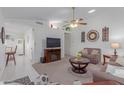 Bright and airy living room with a fireplace and open floor plan at 8140 N 107Th Ave # 129, Peoria, AZ 85345