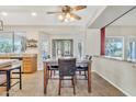 Kitchen with an island, granite countertops, and a breakfast nook at 14462 W Avalon Dr, Goodyear, AZ 85395