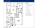 One-story floor plan with 3 bedrooms, 2 baths, and a 3-car garage at 28266 N 134Th Dr, Peoria, AZ 85383