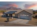 Single-story home with mountain views and a large backyard at 3877 S Veronica Ln, Gold Canyon, AZ 85118