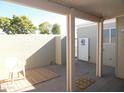 Covered patio with a view of a brick wall at 10076 W Lancaster Dr, Sun City, AZ 85351