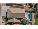 Aerial view of house, pool, and backyard at 8227 W Rose Garden Ln, Peoria, AZ 85382