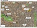 Aerial view showing home location near resorts and golf courses at 7331 E Valley Vista Dr, Scottsdale, AZ 85250