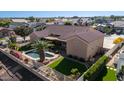 Single-story home with a large backyard, pool, and expansive views at 21774 E Camacho Rd, Queen Creek, AZ 85142