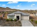 Single-story home with gray roof, light-colored siding, and a two-car garage at 28722 N 133Rd N Ln, Peoria, AZ 85383