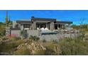 Contemporary home with pool and patio; desert landscaping at 10336 E Chia Way, Scottsdale, AZ 85262