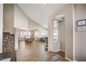 Spacious living room with hardwood floors and high ceilings at 16442 N 59Th Pl, Scottsdale, AZ 85254