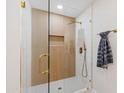 Elegant shower with glass enclosure and modern fixtures at 1834 E Broadmor Dr, Tempe, AZ 85282