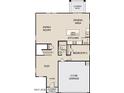 First floor plan showcasing kitchen, Gathering room, and bedroom at 5817 W Moody Trl, Laveen, AZ 85339