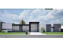 Modern home exterior boasts clean lines and a neutral color palette at 10420 N 64Th Pl, Paradise Valley, AZ 85253
