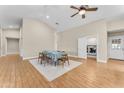 Dining area with hardwood floors and access to laundry at 942 N Miramar --, Mesa, AZ 85213